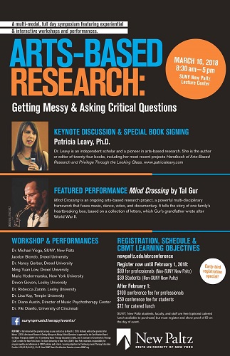 Arts-based research symposium flyer